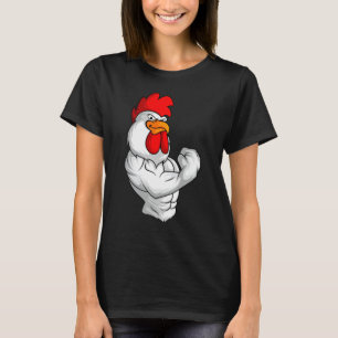 Tupp Chicken Fitness Training BodyBuilder Muscl T Shirt