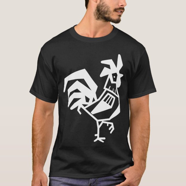 Tupp Chickens Bird retro T Shirt (Framsida)