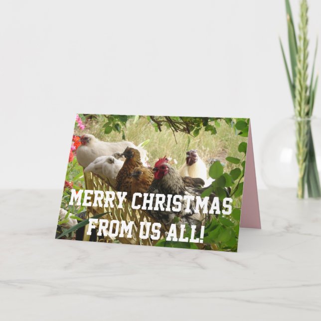 Tupp Chickens God jul från USA:s hela kort (Framsida)