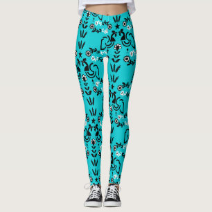 Tupp Cockerel Nordic Scandinavian FolArt Leggings