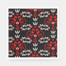 Tupp Cockerel Scandinavian FolArt Pappersservett