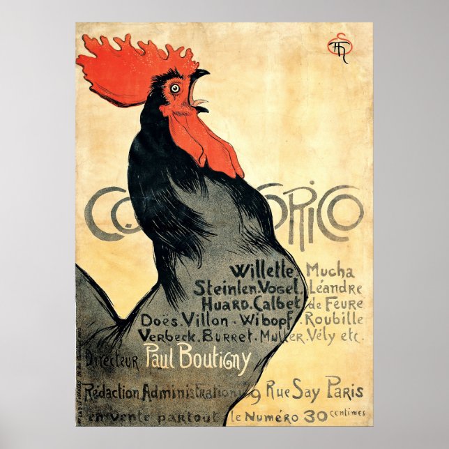 Tupp Crowing by Théophile Alexandre Steinlen Poster (Framsidan)