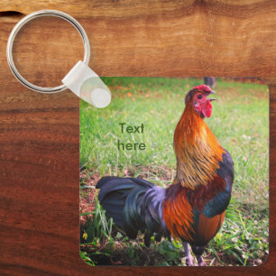 Tupp Crowing Nature Personlig Nyckelring