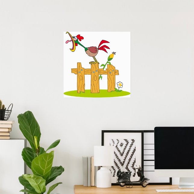 Tupp Crowing Poster (Skapare uppladdad)