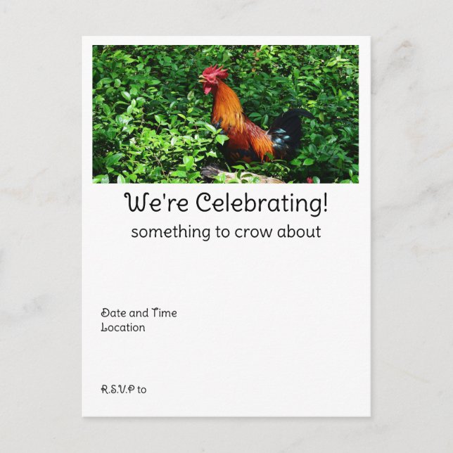 Tupp Crowing Vykort (Framsida)