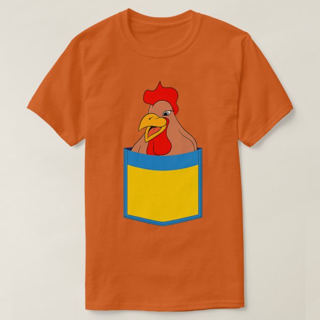 Tupp Farmer Animal Lover Farm Bird Cute Pocket T Shirt (Design framsida)