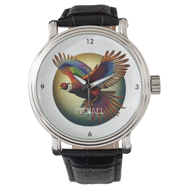 Tupp Fasan Flygande Armbandsur (Framsida)
