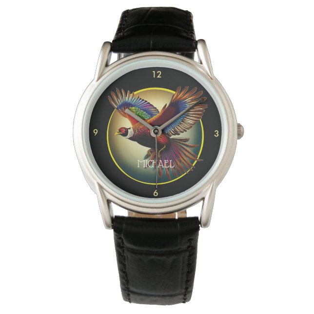 Tupp Fasan Flygande Armbandsur (Framsida)