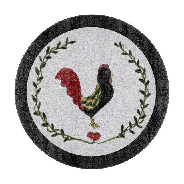 Tupp för Folk konst och hjärtagirlandskärbräda (Framsidan)