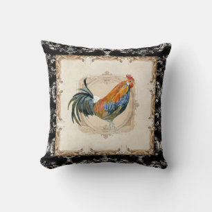 Tupp för vit för svart n för damast för kudde