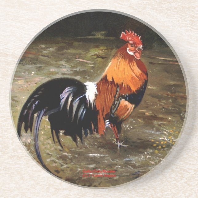 Tupp/Gallo/Rooster Underlägg Sandsten (Framsidan)