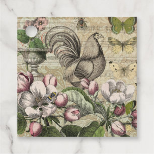 Tupp Garden Flower Butterfly Art Gåvor Etiketter