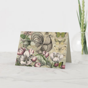 Tupp Garden Flower Butterfly Art Helgkort