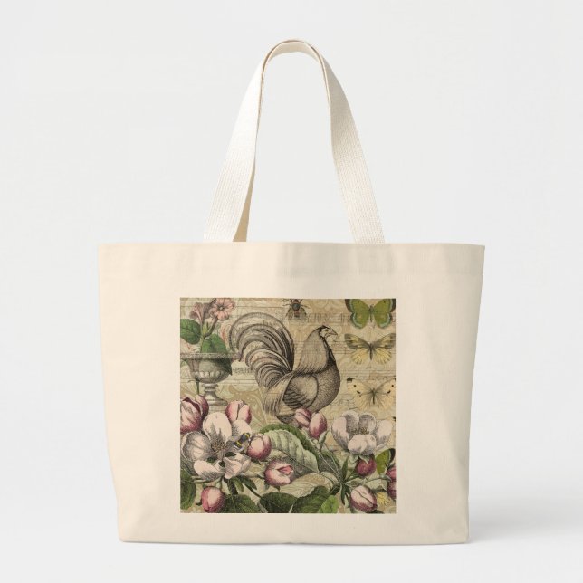 Tupp Garden Flower Butterfly Art Jumbo Tygkasse (Framsidan)