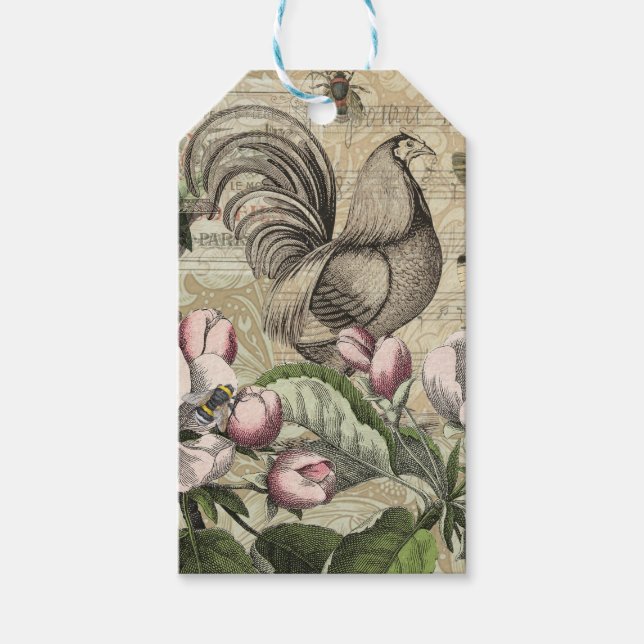 Tupp Garden Flower Butterfly Art Presentetikett (Framsidan)