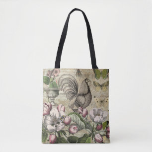 Tupp Garden Flower Butterfly Art Tygkasse