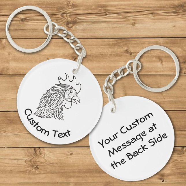 Tupp Head Line Art Keychain (Skapare uppladdad)