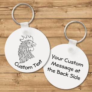 Tupp Head Line Art Keychain Nyckelring