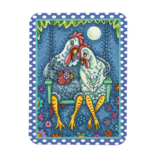TUPP HEN CANOODLES, CUTE CHICKEN SWEEEARTS MAGNET