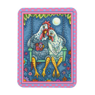 TUPP HEN CANOODLES, CUTE CHICKEN SWEEEARTS MAGNET