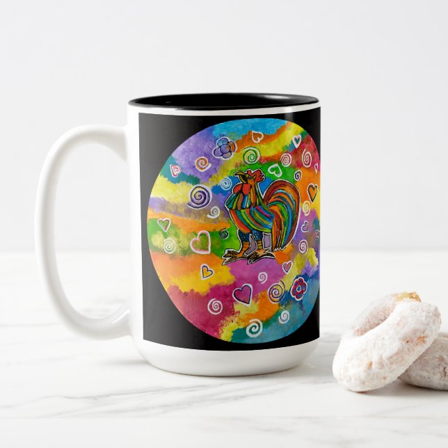 Tupp i kärlek kaffekopp (Med munk)