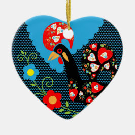 Tupp i Portugal Julgransprydnad Keramik