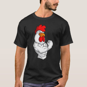 Tupp Kyckling Fitness Träning Bodybuilder Muskel T Shirt