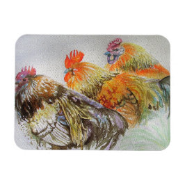 Tupp-kycklingar Watercolor Art Magnet