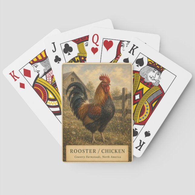 Tupp Kycklinggård VINTAGE Casinokort (Baksidan)