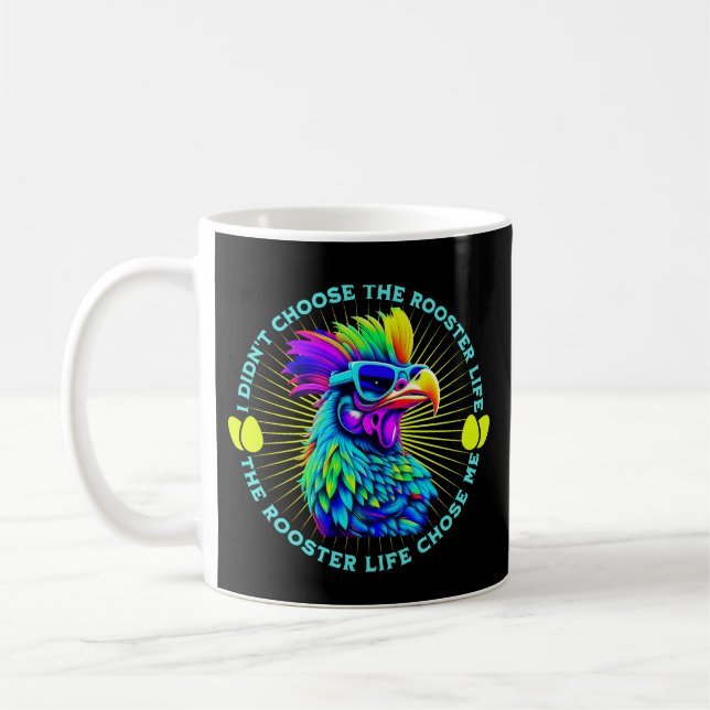 Tupp Life Funny Retro Tupp Chicken-citat Kaffemugg (Vänster)