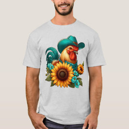 Tupp med skaldjurshat och solblommor t shirt