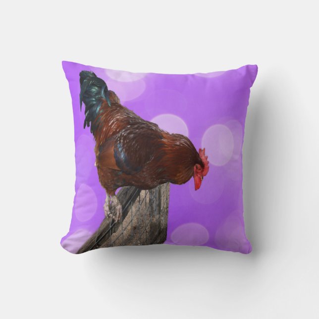Tupp Nosy Parker, Rosa Throw Cushion Kudde (Framsida)
