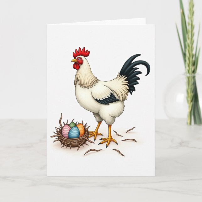 Tupp och Ägg Konstkort Kort (Framsida)