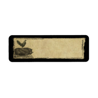 Tupp och Gris - primära Returetiketter Returadress Etikett