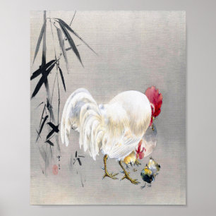 Tupp och Hen med Chickar, Watanabe Seitei Poster