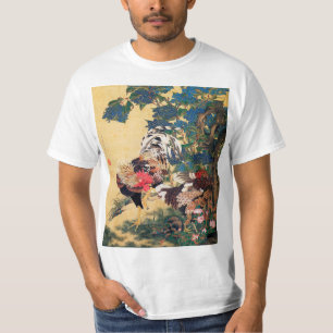 Tupp och Hen med Hydrangeas av Ito Jakuchu T Shirt