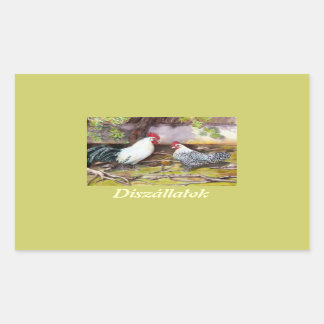 Tupp och Hen Rektangulärt Klistermärke