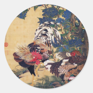 Tupp och Hen Runt Klistermärke