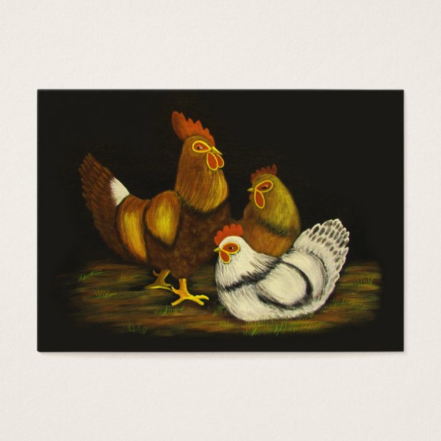Tupp och Hens ~ ATC Visitkort (Framsidan)