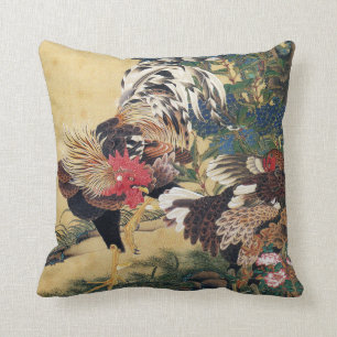 Tupp och höna med vanlig hortensia kudde
