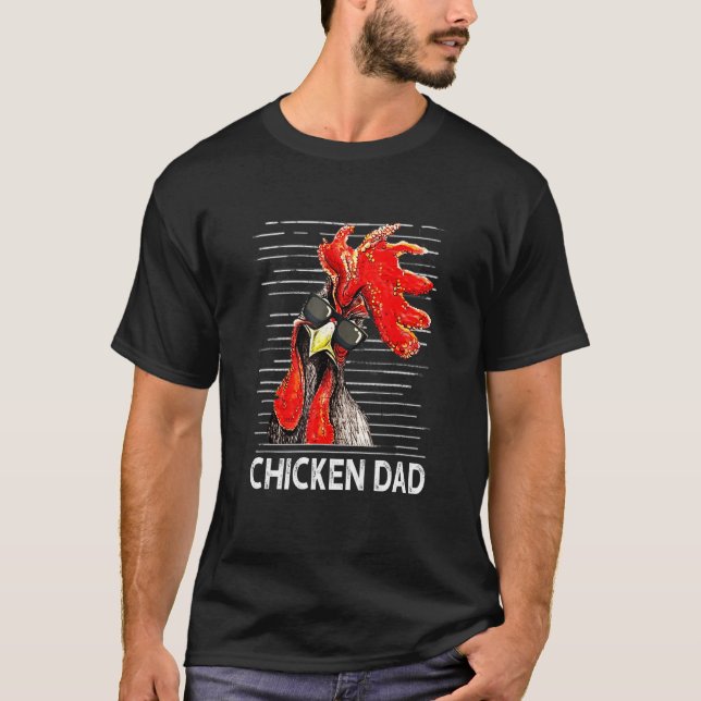 Tupp Pappa Farbror Kycklingbonde T Shirt (Framsida)