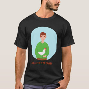 Tupp Pappa Höna Röd Djungelhöns Fågel Bonde Fa T Shirt