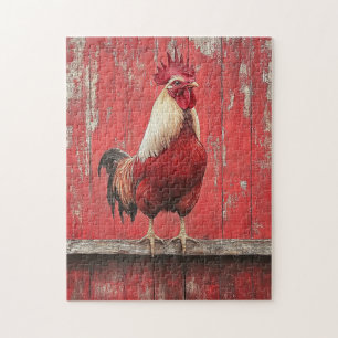 Tupp Red Wood Barn Wall Pussel