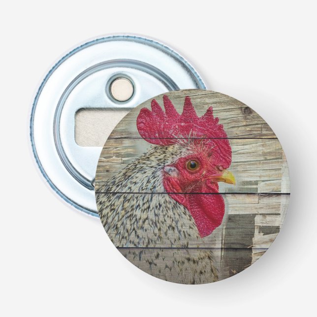 Tupp Rustic Chicken Coop Barn Board Flasköppnare (Framsidan)