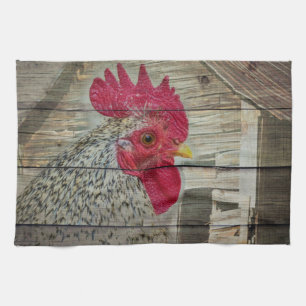 Tupp Rustic Chicken Coop Barn Board Kökshandduk
