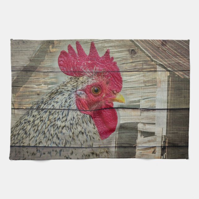 Tupp Rustic Chicken Coop Barn Board Kökshandduk (Horisontell)