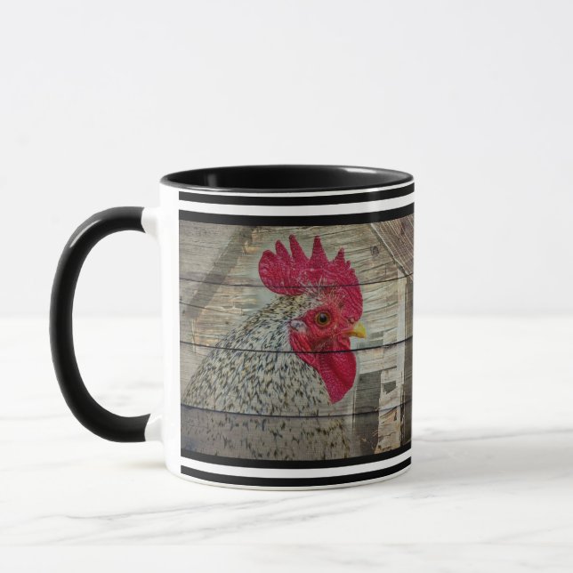 Tupp Rustic Chicken Coop Barn Board Mugg (Vänster)