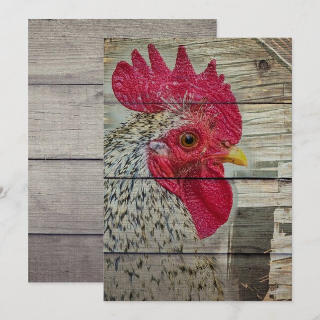 Tupp Rustic Chicken Coop Meddelande (Fram/baksida)