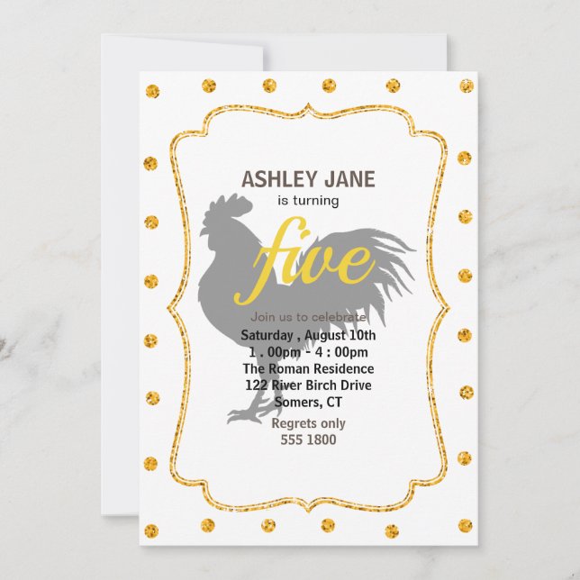 Tupp silhuett - Välj bakgrundsbild färg Inbjudningar (Framsida)