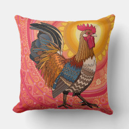 tupp soluppgång rosa kudde